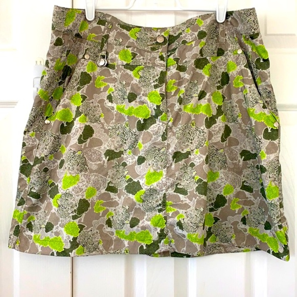 Daily Sports Swedish Golf Athletic Tiger Print Skirt Skort New